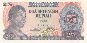 Indonesien 2  1/2 Rupiah 1968 p.103 p75